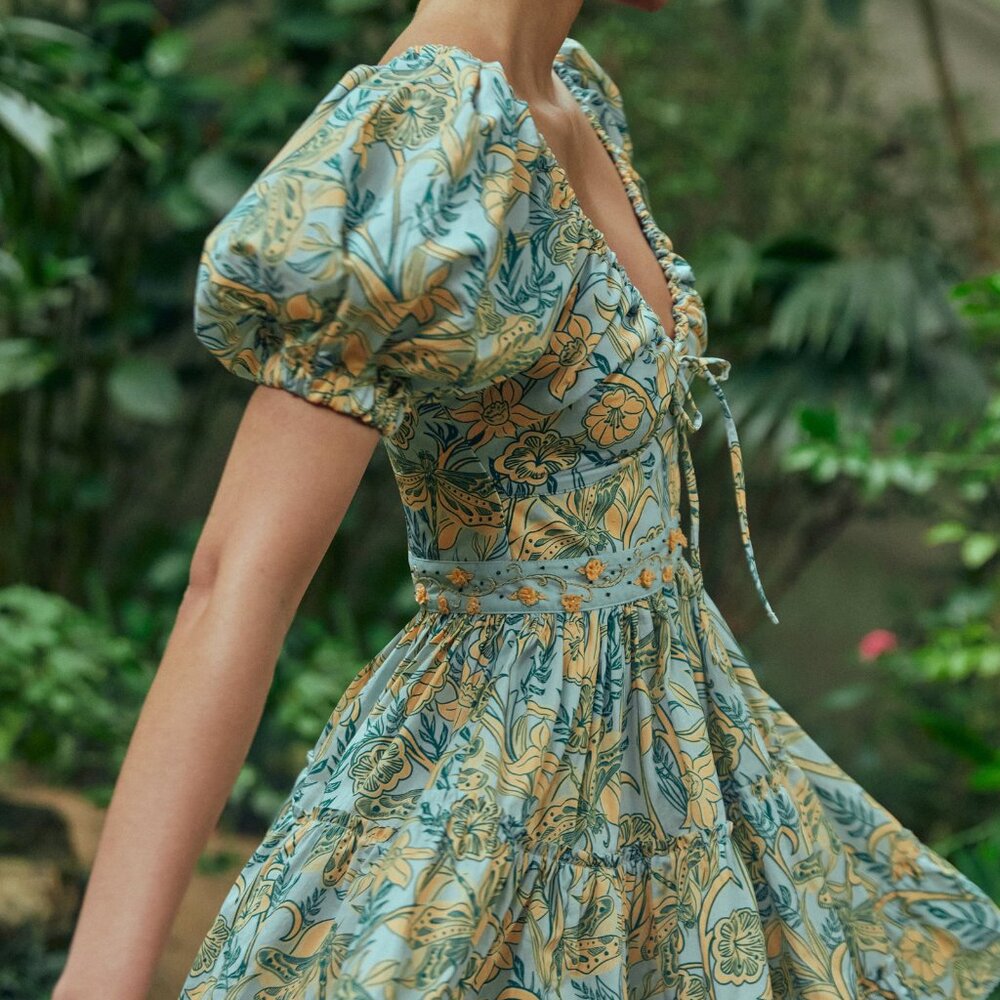 AGUA BY AGUA BENDITA  Manzanilla Vuelo Día Mini Dress